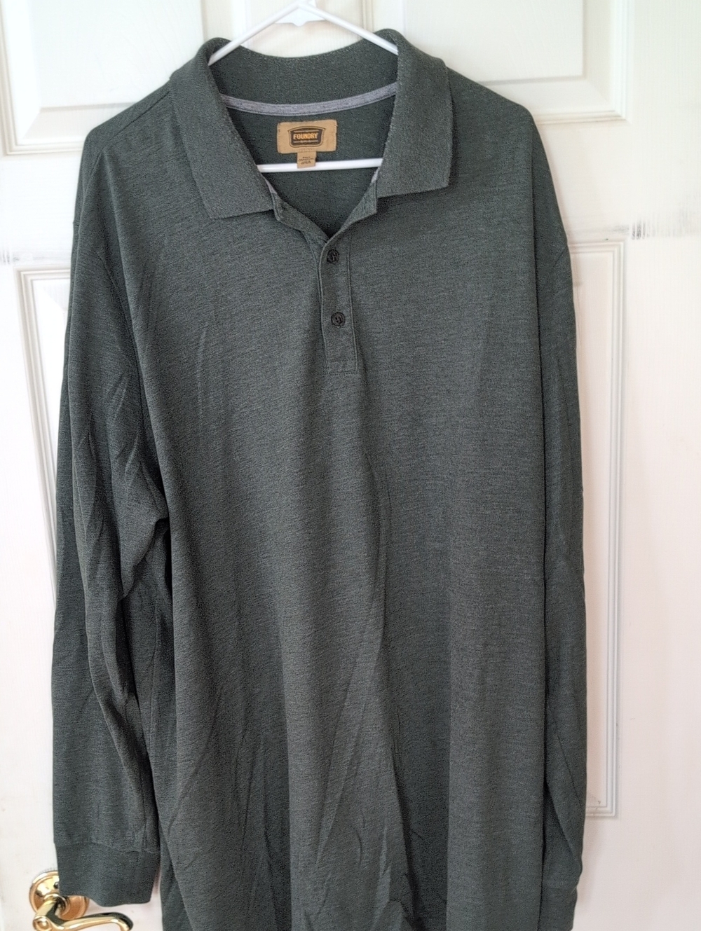 The Foundry Supply Co. Long Sleeve Polo in Olive